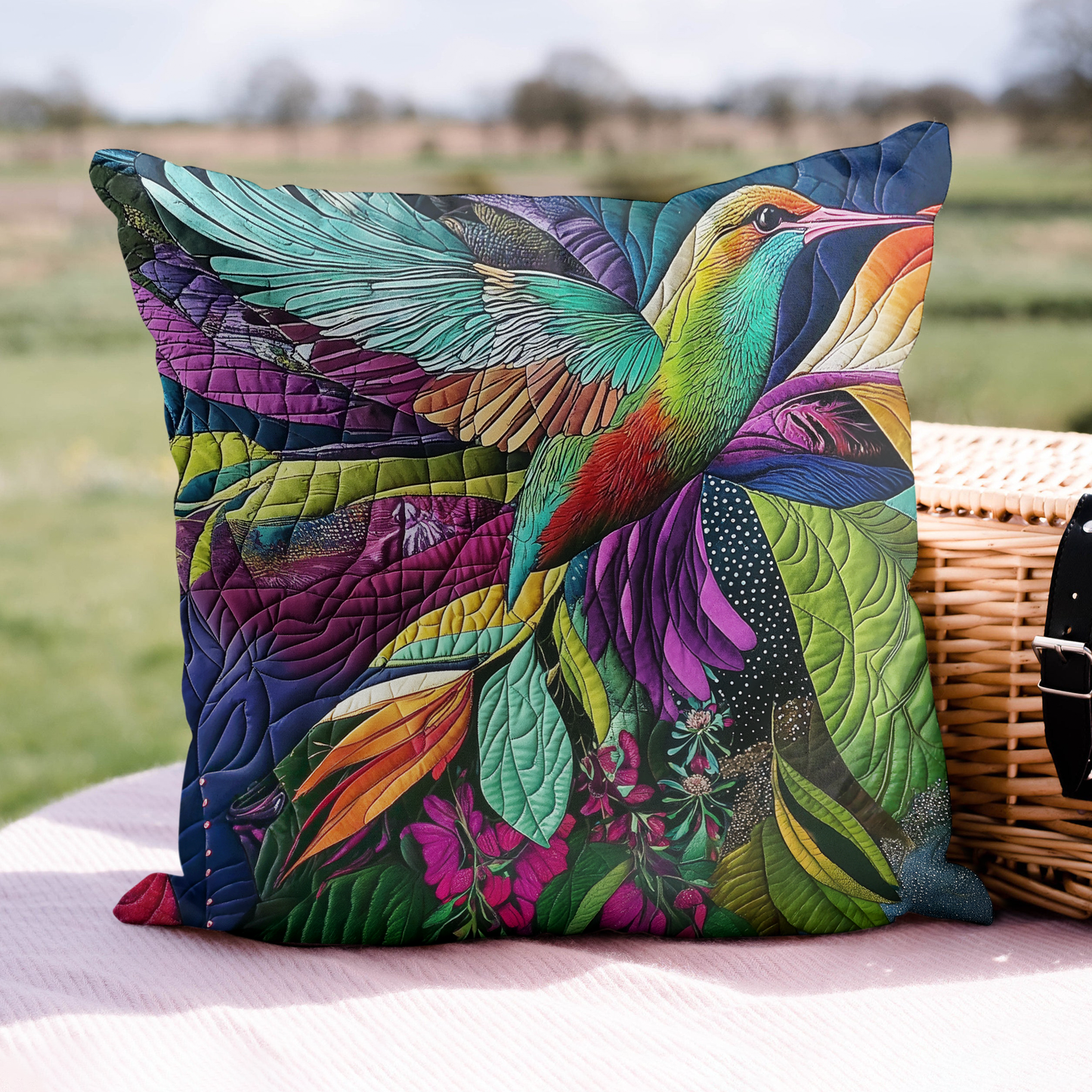 Floral Symphony Quilted Pillow Case NCU0VL970