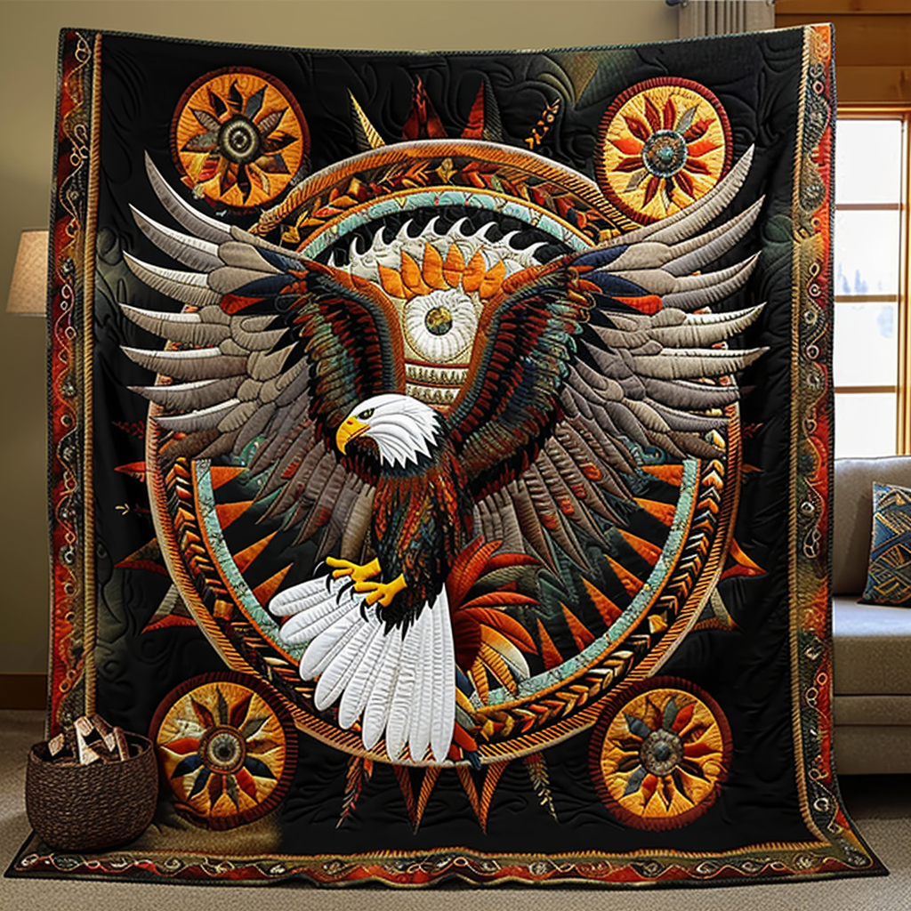 Native Majesty Eagle Quilted Blanket NCU0TH795