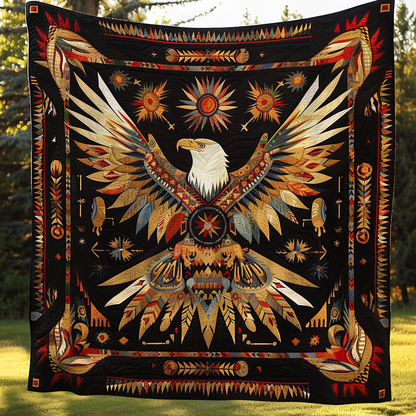 Native Night Eagle Quilted Blanket NCU0TH640