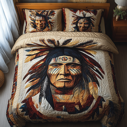 Native Warrior Spirit Quilted Bedding Set NCU0DV5324