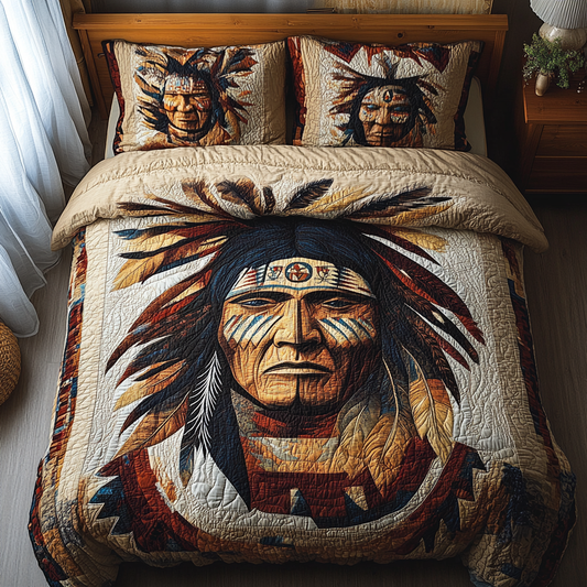 Native Warrior Spirit Quilted Bedding Set NCU0DV5324