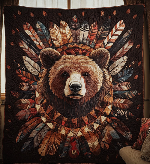 Native Bear Proud Quilted Blanket NCU0DV704