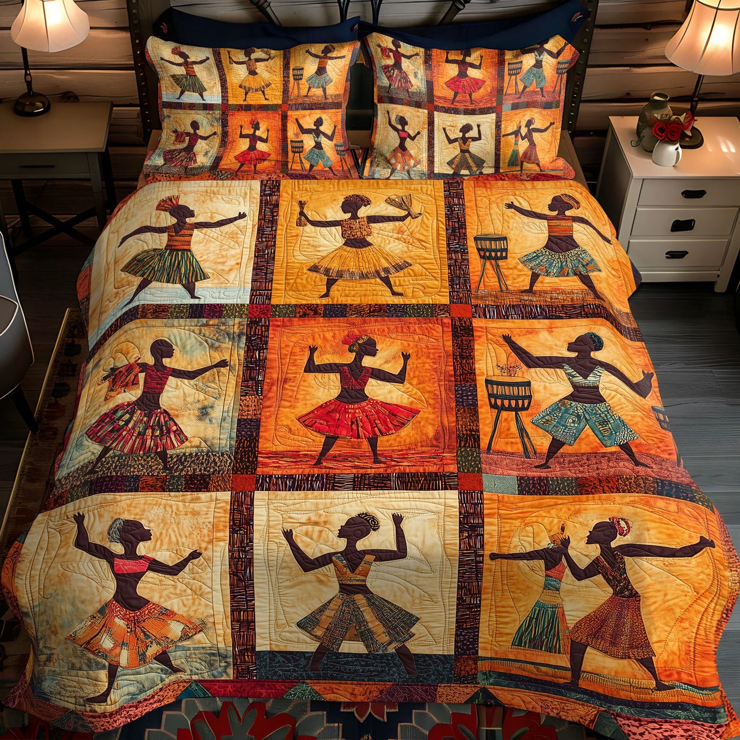 Native Earth 3-Piece Quilted Bedding Set NCU0PT7320