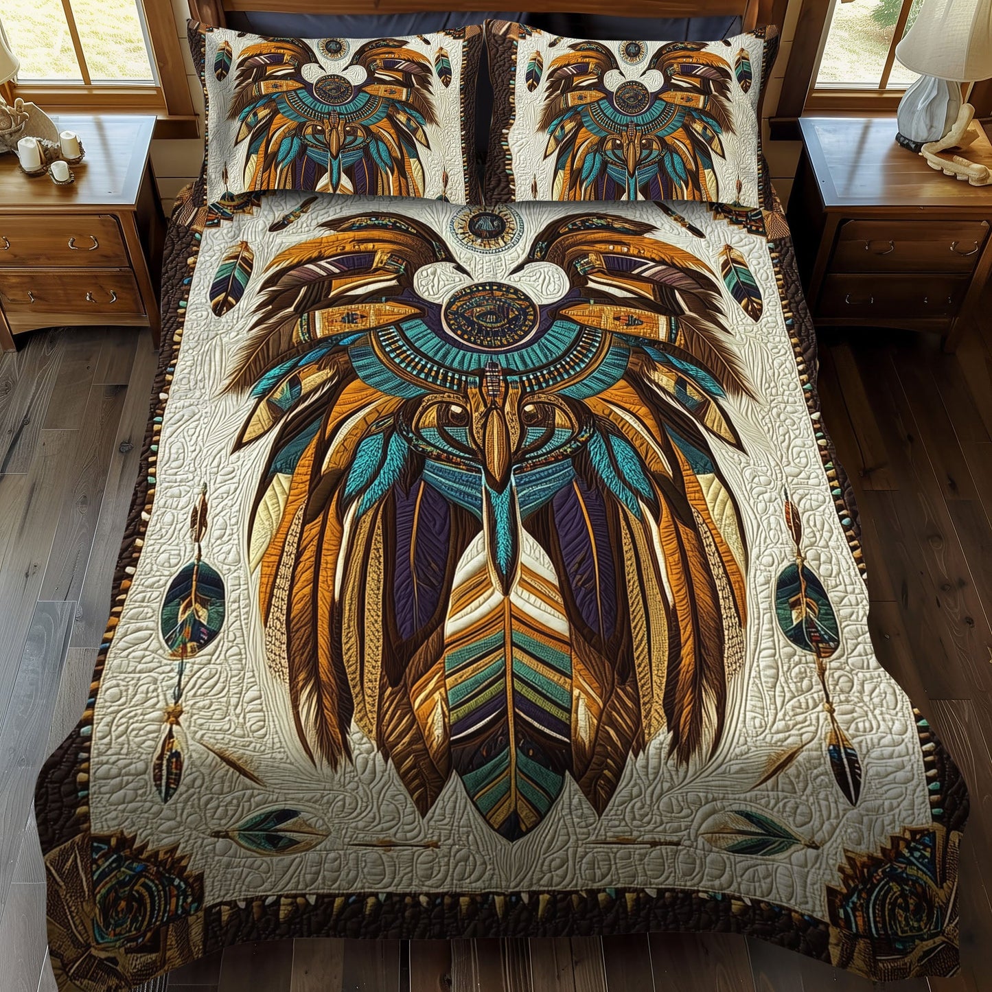 Native Harmony 3-Piece Quilted Bedding Set NCU0PT3156