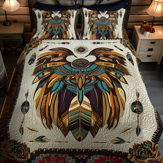 Native Harmony 3-Piece Quilted Bedding Set NCU0PT3156