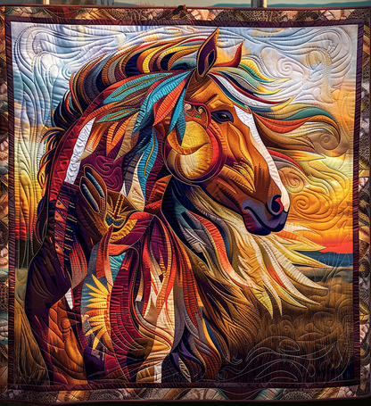 Native Horse Strenght Quilted Blanket NCU0DV1674