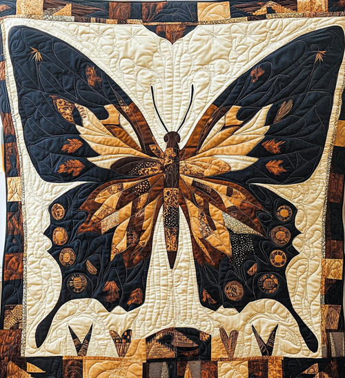 Native Monarch Art Quilt Hanging NCU0DV803