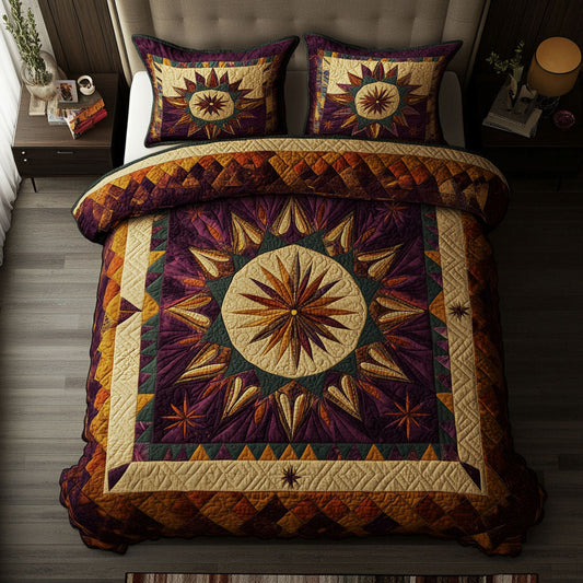 Native Star Path 3-Piece Quilted Bedding Set NCU0PT6843