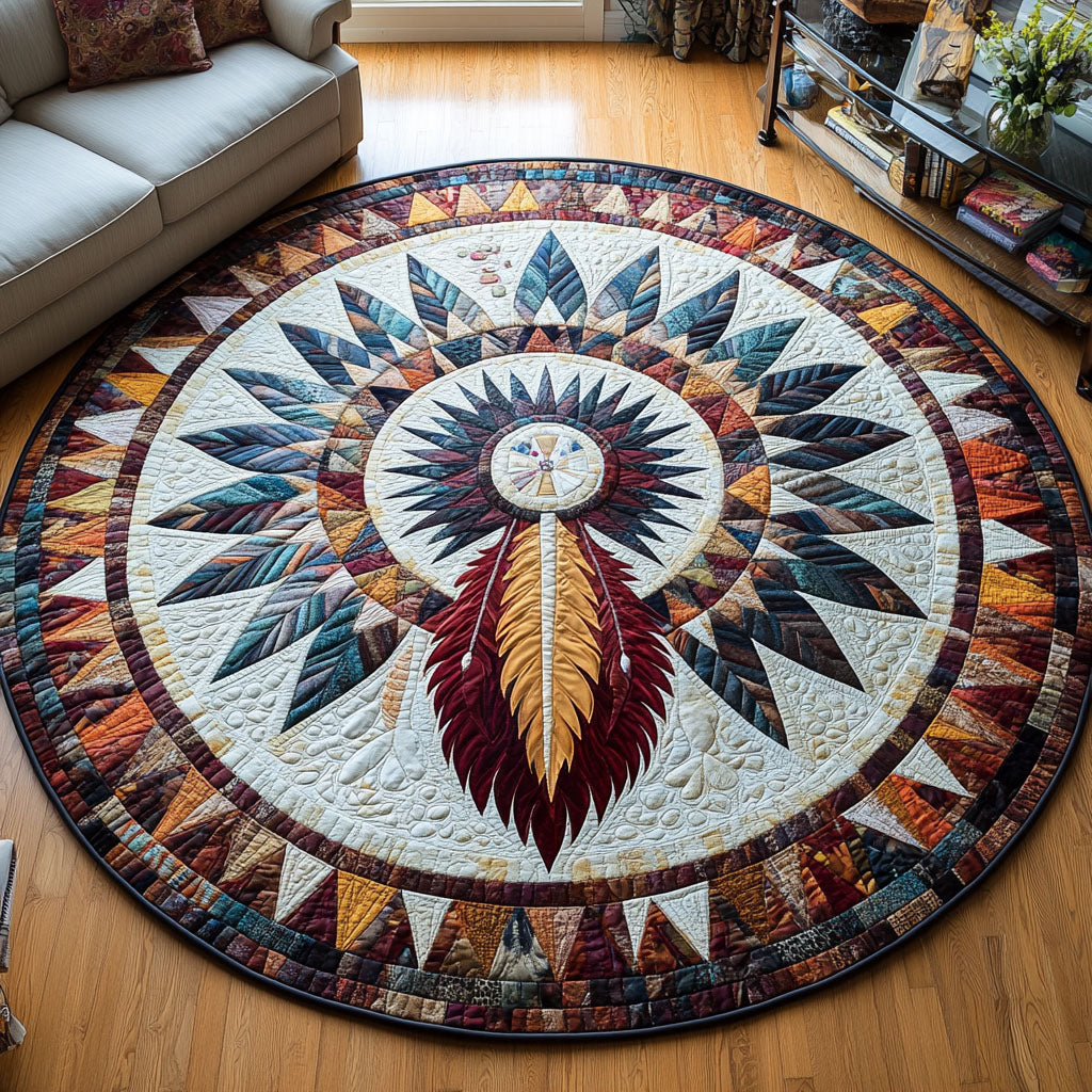 Native Threads Quilted Round Mat NCU0PT7056