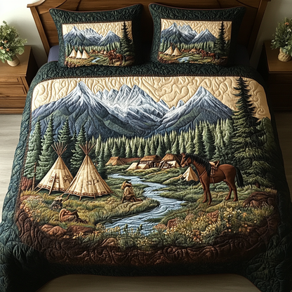 Native Valley 3-Piece Quilted Bedding Set NCU0VH5730
