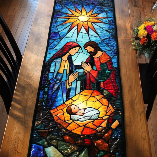 Nativity Glow Quilted Table Runner NCU0NT9835