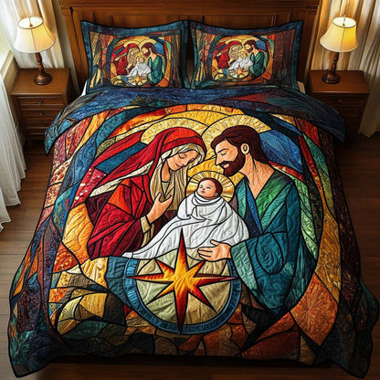 Nativity Grace 3-Piece Quilted Bedding Set NCU0NT1569