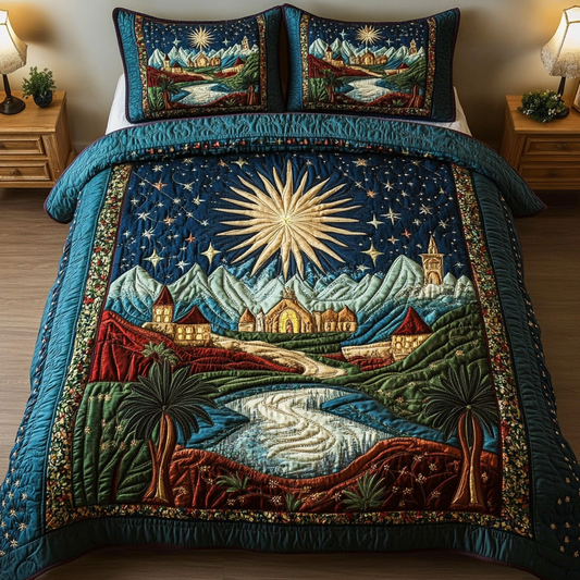 Nativity Night 3-Piece Quilted Bedding Set NCU0VH1169