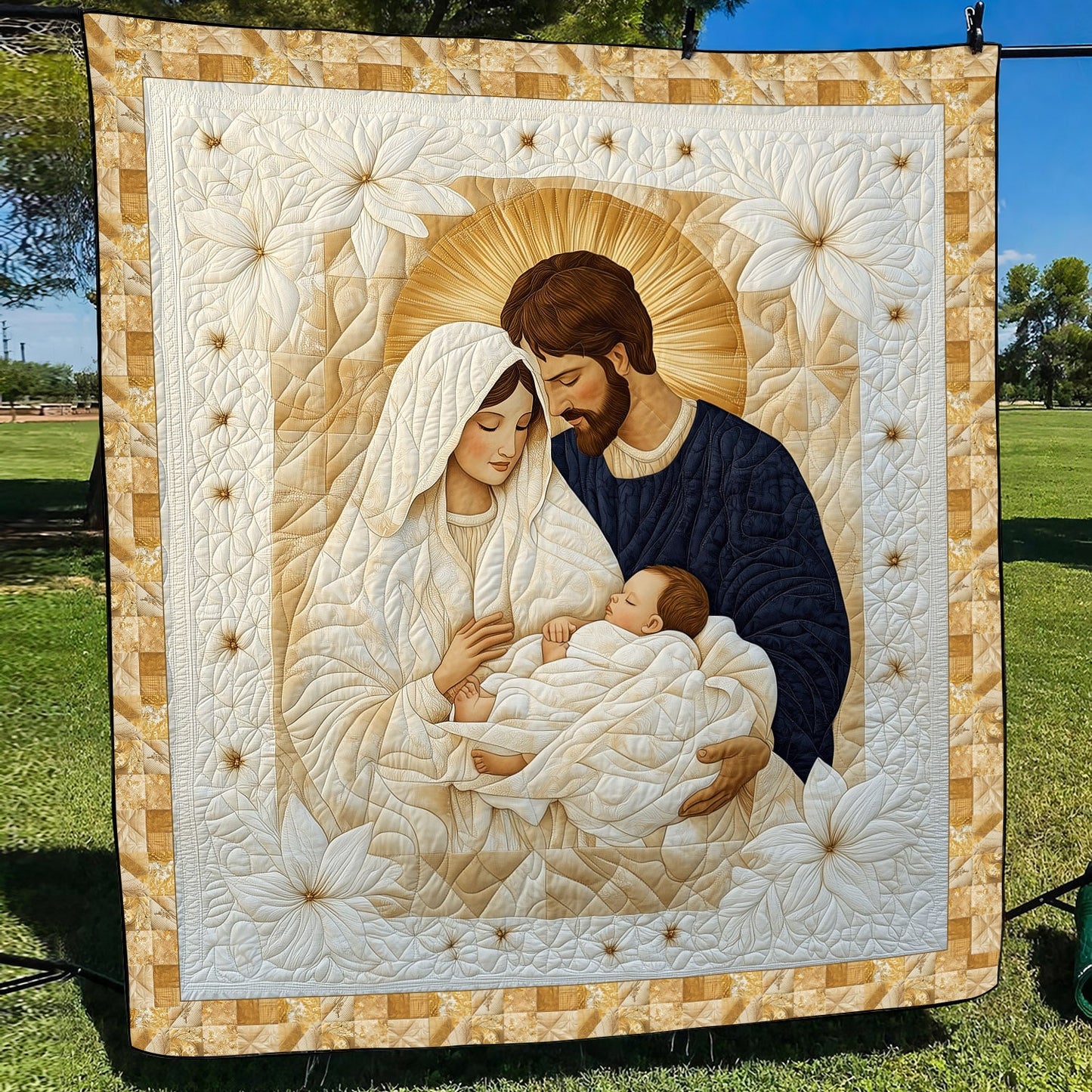 Nativity Scene Quilted Blanket NCU0TL1733