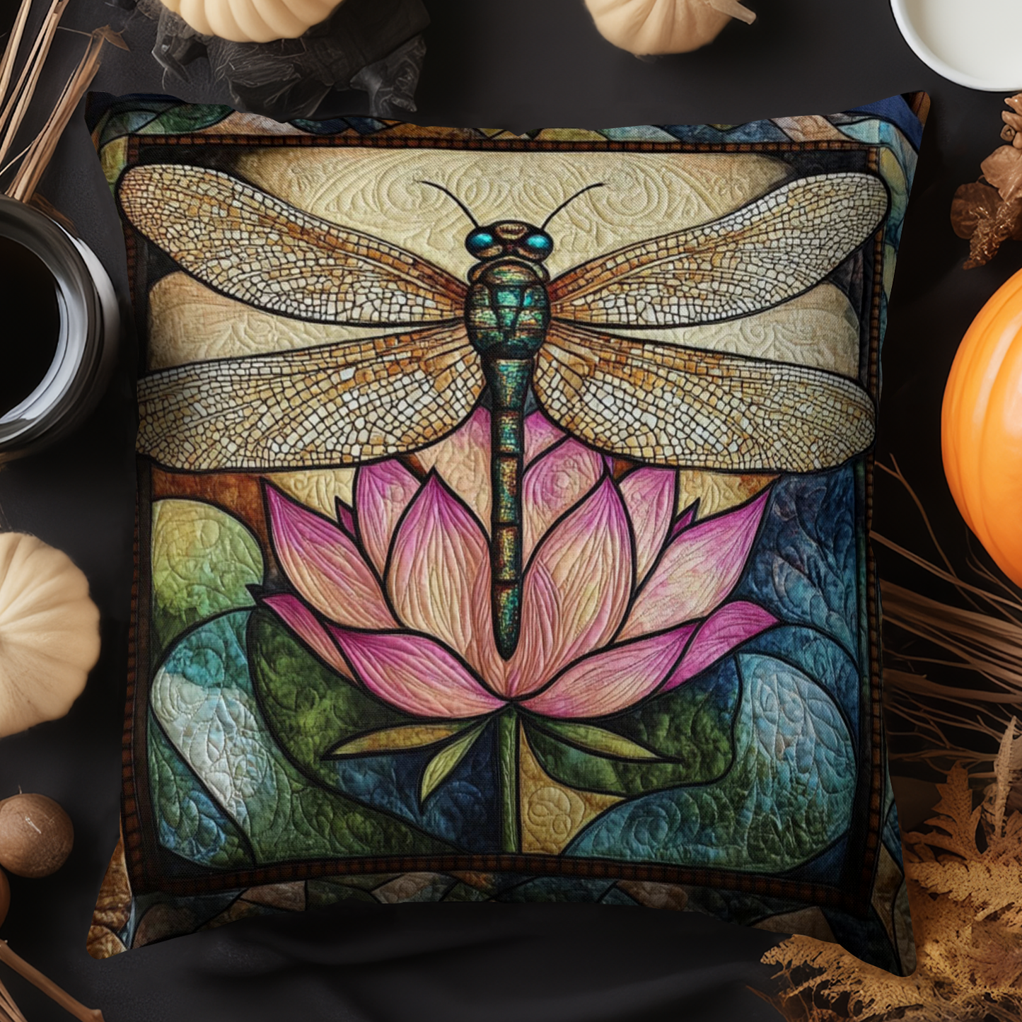 Nature Dragonfly Quilted Pillow Case NCU0NT3790