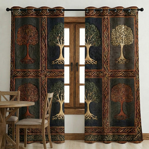 Nature Roots Quilted Curtains NCU0NT11846