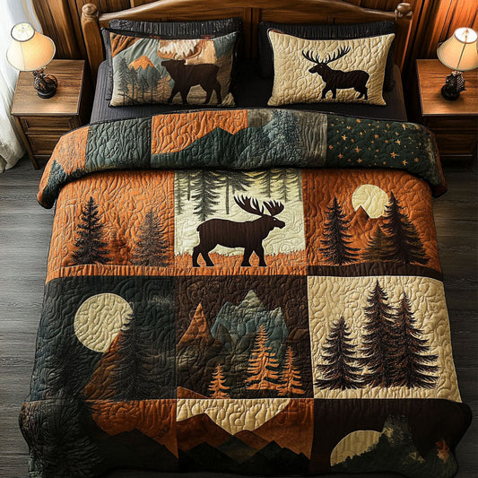 Nature Beauty 3-Piece Quilted Bedding Set NCU0NT5591