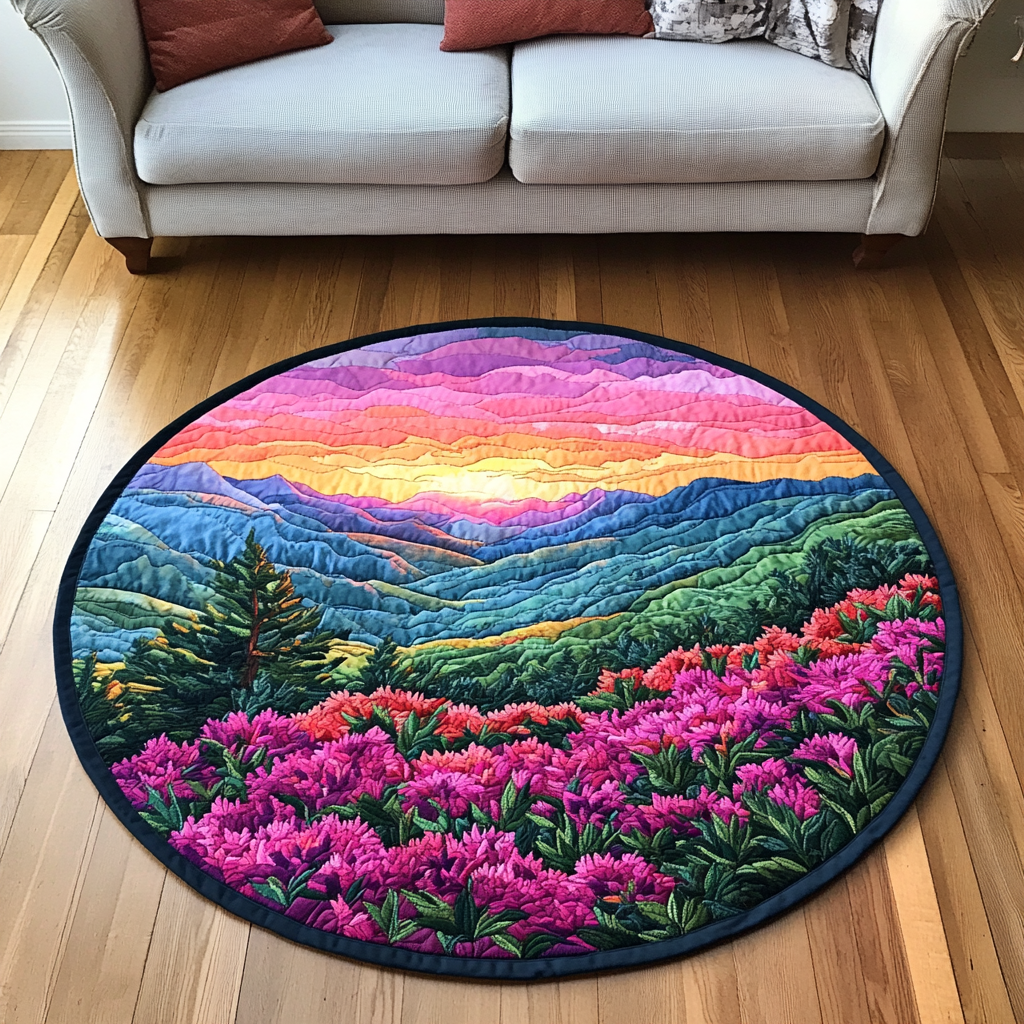 Nature Beauty Quilted Round Mat NCU0DK7100