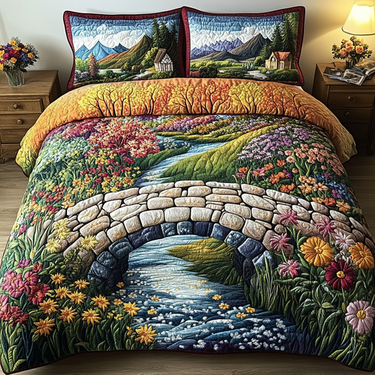 Nature Bloom 3-Piece Quilted Bedding Set NCU0VL2508