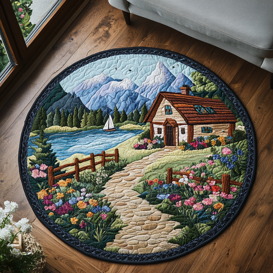 Nature Canvas Quilted Round Mat NCU0DK7181