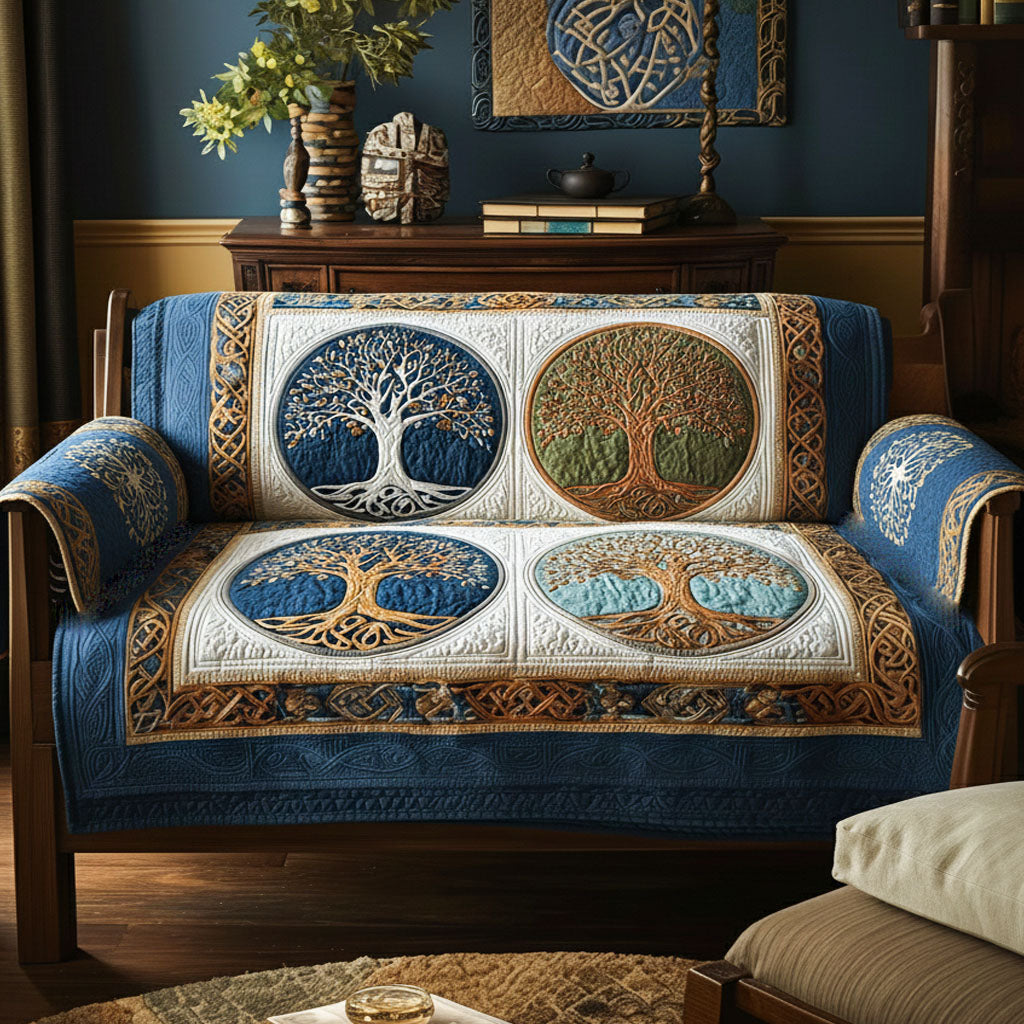 Nature Circle Quilted Sofa Cover NCU0NT11845