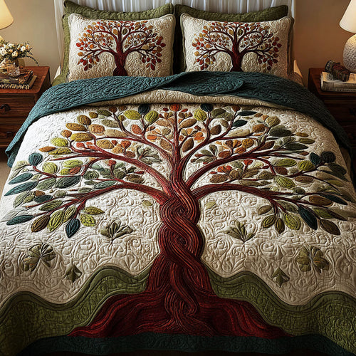 Nature Crest 3-Piece Quilted Bedding Set NCU0DK11604