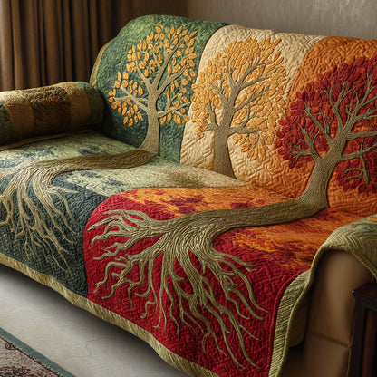 Tree Of Life Quilted Sofa Cover NCU0VT370