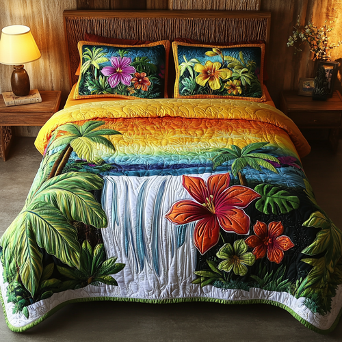 Nature Drift 3-Piece Quilted Bedding Set NCU0VL2445