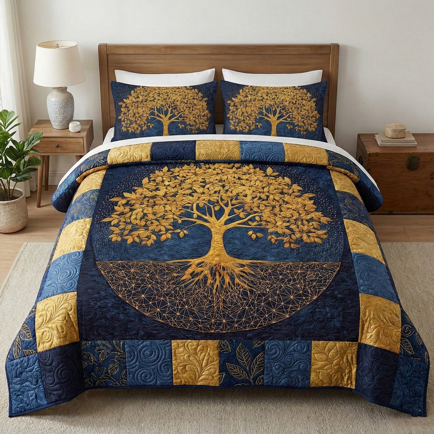 Nature Embrace 3-Piece Quilted Bedding Set NCU0NT12284