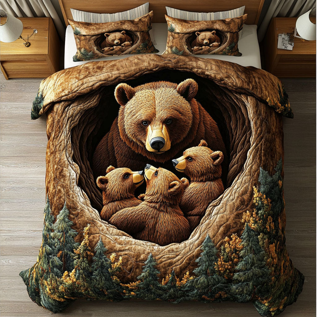 Nature Embrace 3-Piece Quilted Bedding Set NCU0NT5369