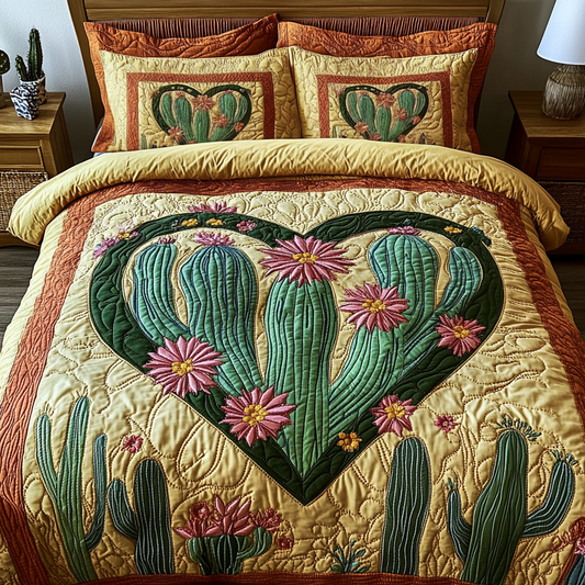 Nature Embrace 3-Piece Quilted Bedding Set NCU0VH5894