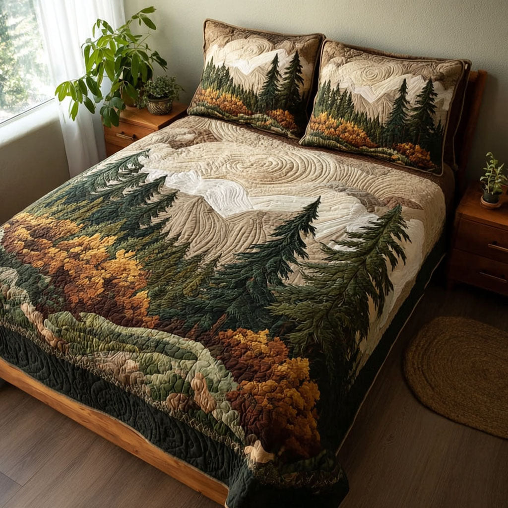 Nature Escape 3-Piece Quilted Bedding Set NCU0DK11623