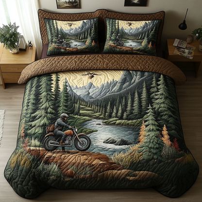 Nature Escape 3-Piece Quilted Bedding Set NCU0DK7194