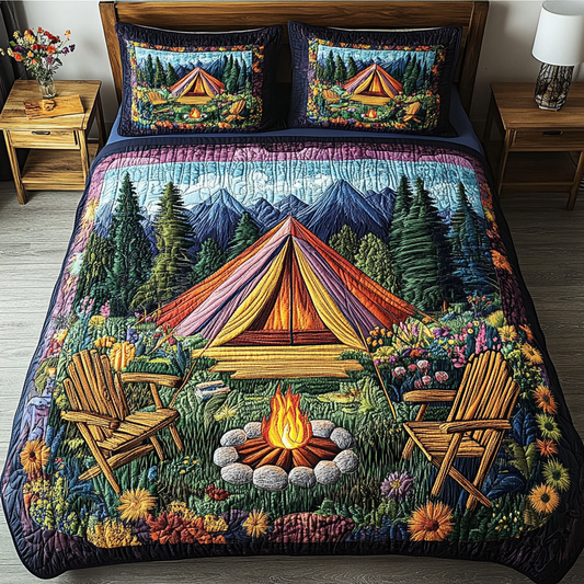 Nature Escape 3-Piece Quilted Bedding Set NCU0VL2092