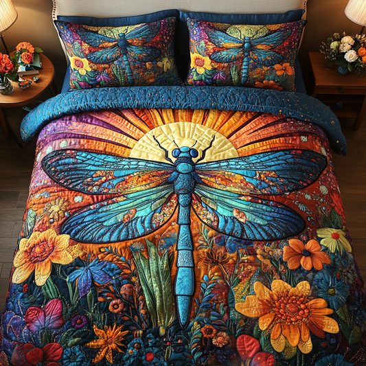 Nature Glimmer 3-Piece Quilted Bedding Set NCU0DV4643