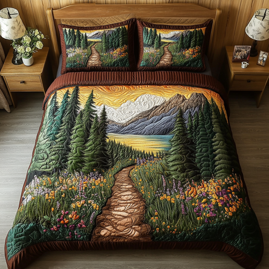 Nature Glow 3-Piece Quilted Bedding Set NCU0VL2308
