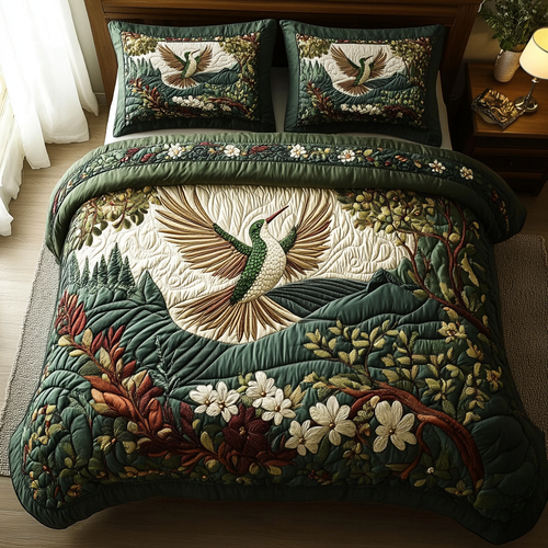 Nature Grace 3-Piece Quilted Bedding Set NCU0DV5388