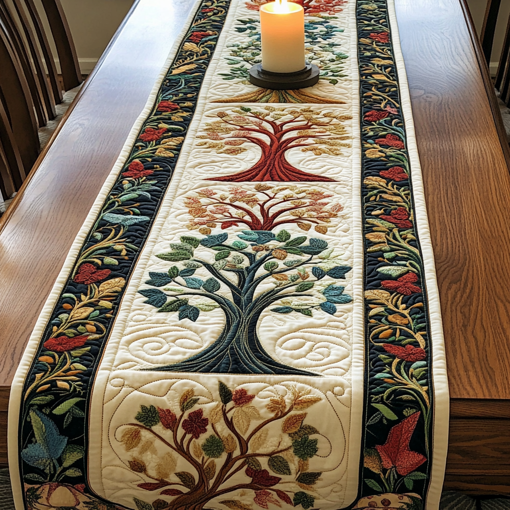 Nature Grace Quilted Table Runner NCU0VH5473