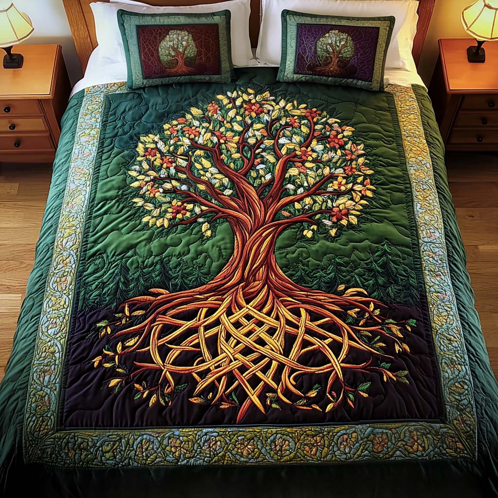 Nature Harmony 3-Piece Quilted Bedding Set NCU0NT2468