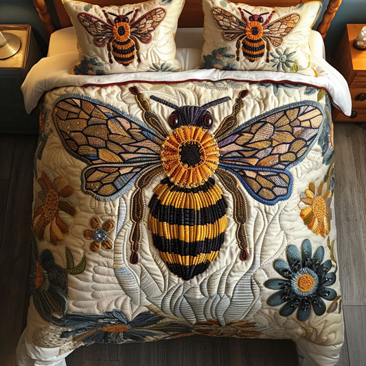 Nature Harmony 3-Piece Quilted Bedding Set NCU0NT4598