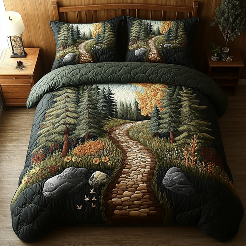 Nature Journey 3-Piece Quilted Bedding Set NCU0VL2414
