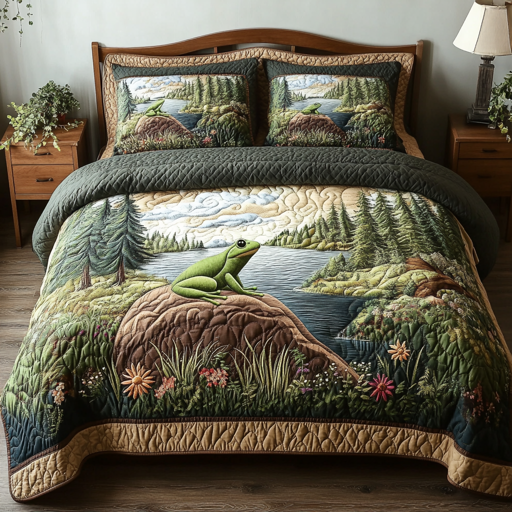 Nature Nap 3-Piece Quilted Bedding Set NCU0VH5250
