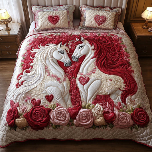 Nature Pair 3-Piece Quilted Bedding Set NCU0NT2653