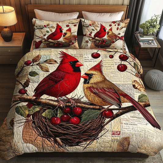 Nature Pair 3-Piece Quilted Bedding Set NCU0NT5017