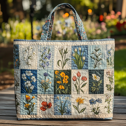 Nature Patch Quilted Tote Bag NCU0DK9421