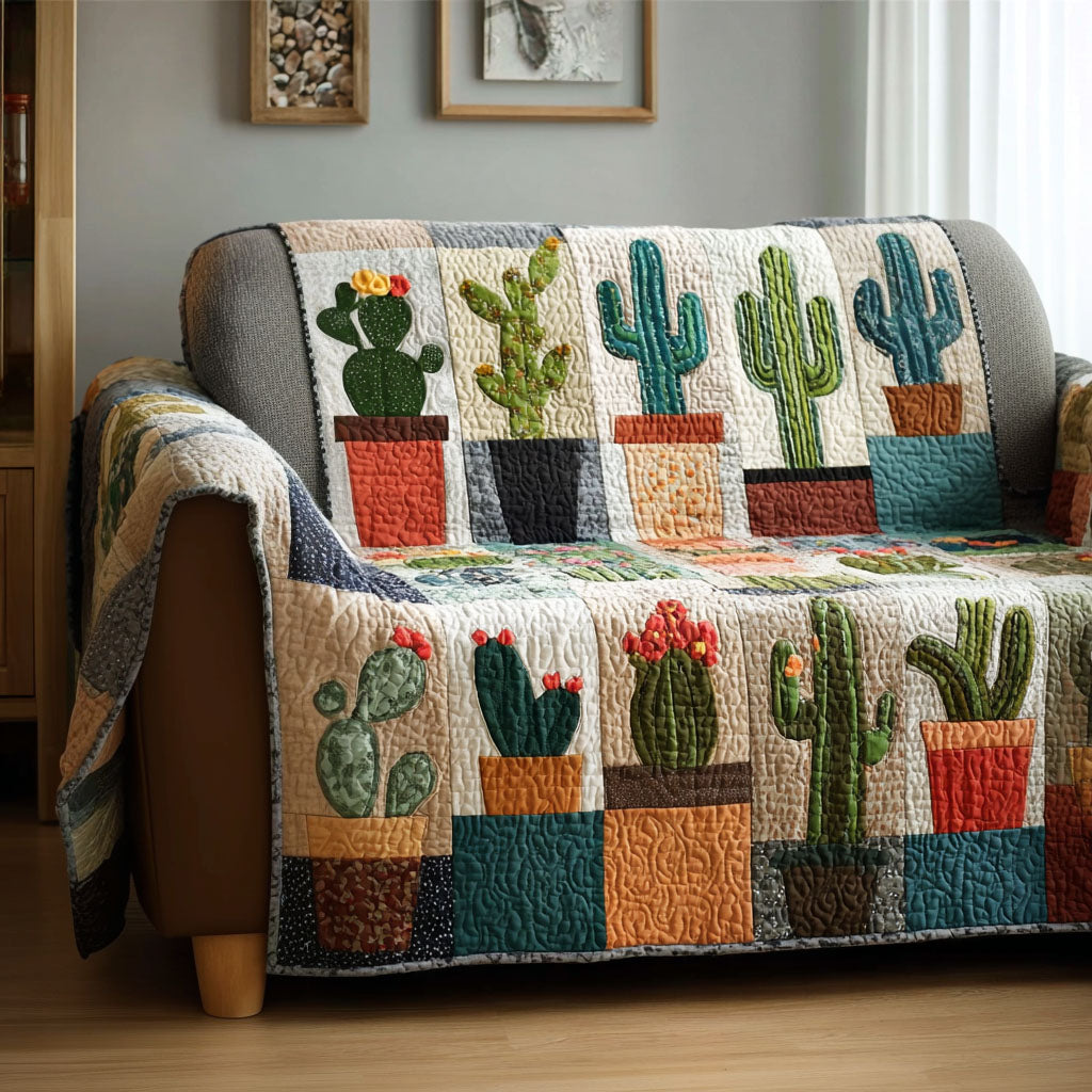 Nature Patchwork Quilted Sofa Cover NCU0NT12134