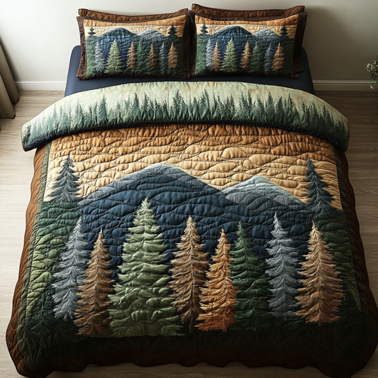 Nature Path 3-Piece Quilted Bedding Set NCU0DK7504