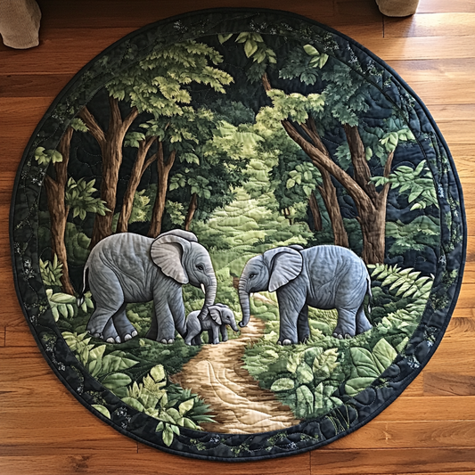 Nature Pulse Quilted Round Mat NCU0VH5514