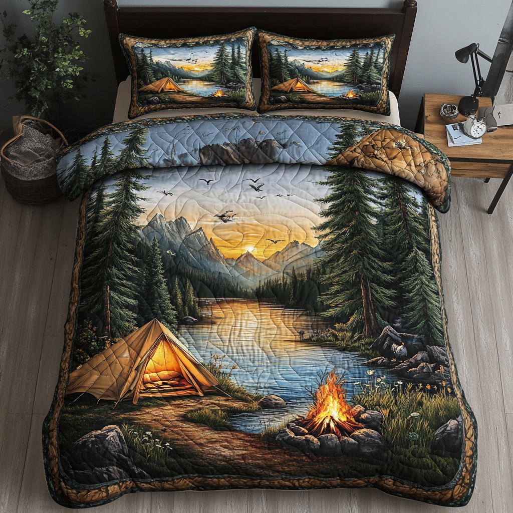 Nature Rest 3-Piece Quilted Bedding Set NCU0DK5549