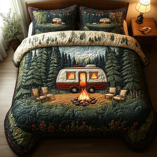 Nature Retreat 3-Piece Quilted Bedding Set NCU0DK7081
